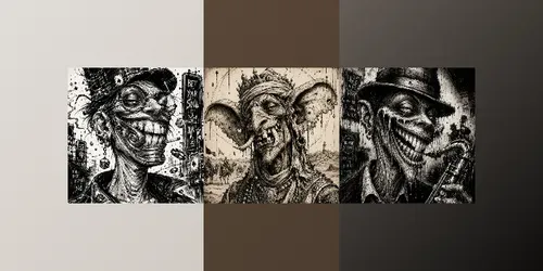 Grotesque Ink Caricatures generated by chatgpt-image