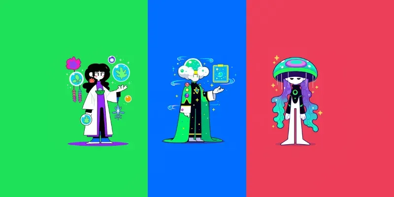 Vibrant Fantasy Characters Illustrations generated by undefined