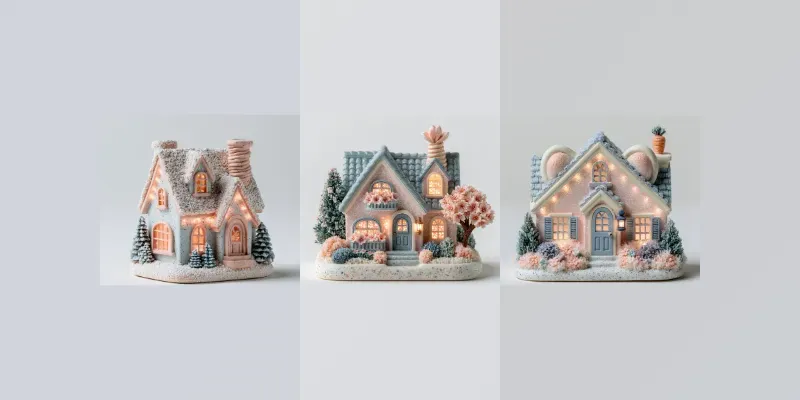 3d Cozy Fairy Village Cliparts generated by undefined