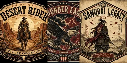 Vintage Wild Spirit Badge Packs generated by chatgpt-image