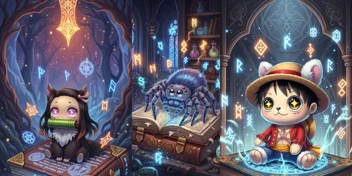 Whimsical Magic Companions generated by imagen