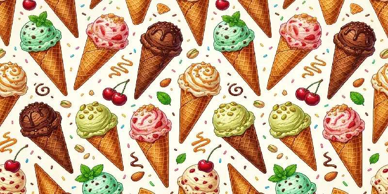 Delicious Seamless Food Patterns generated by undefined