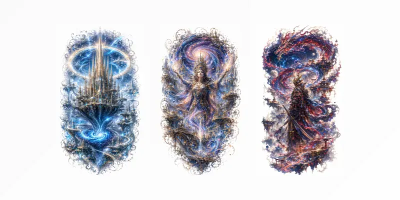 Celestial Realms Where Stars Become Worlds generated by undefined