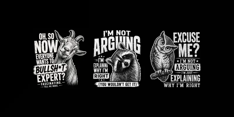 Funny Animal Quote Tshirt Generator generated by undefined