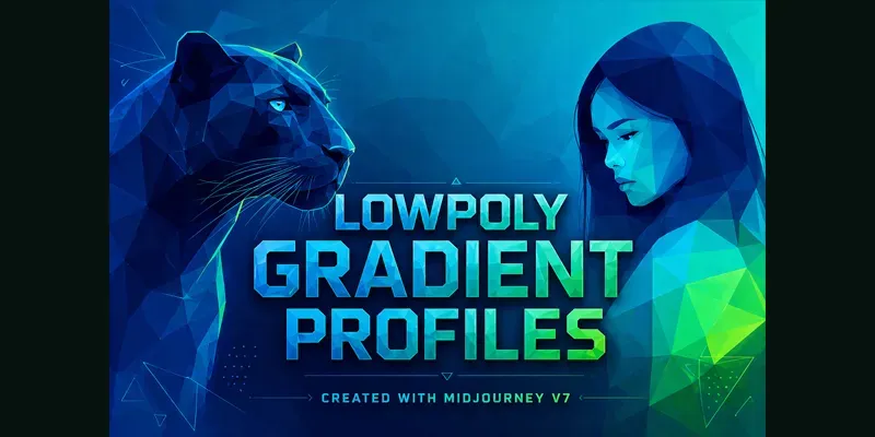 Lowpoly Gradient Profiles generated by undefined