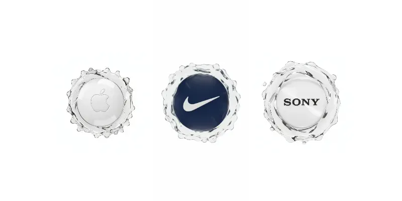 Ultra Clean 3D Glass Splash Logos generated by undefined