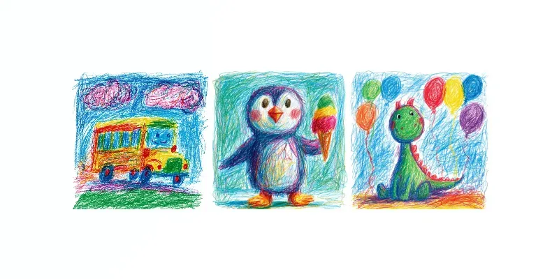 Children Crayon Storybook Art generated by undefined