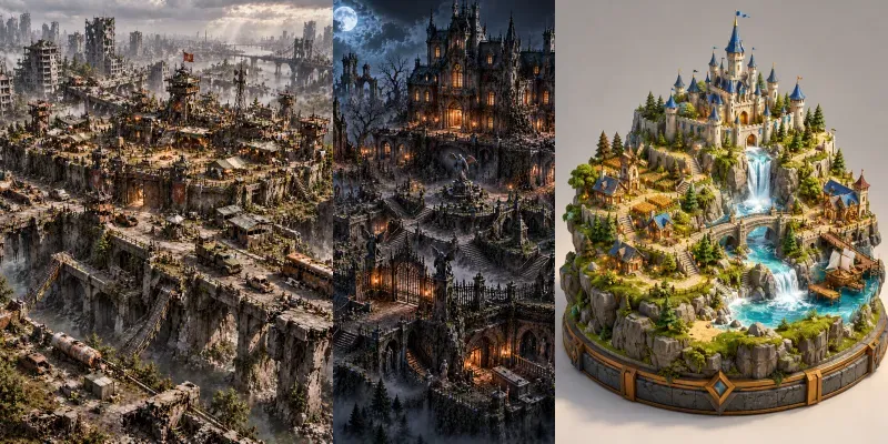 3D Game World Dioramas