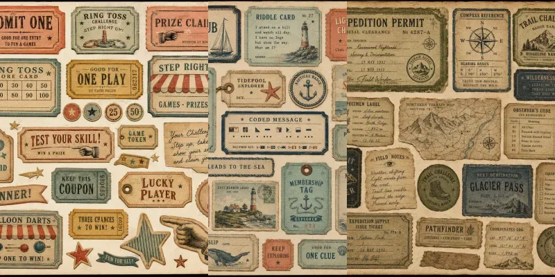 Vintage Play Ephemera Kits generated by undefined