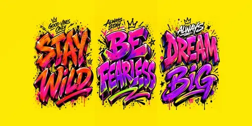 Bold Graffiti Motivation Posters generated by chatgpt-image