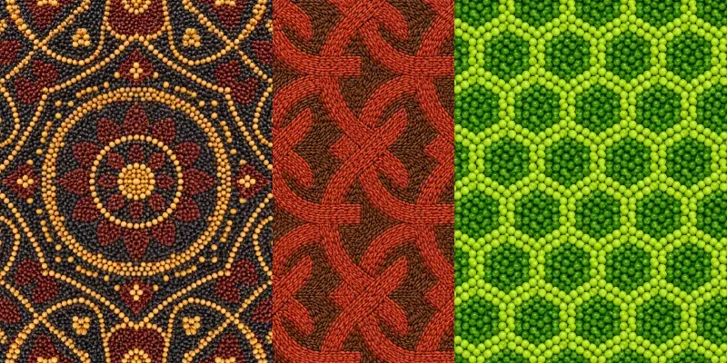 Seamless Geometric Patterns With Grains generated by undefined