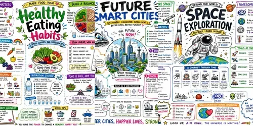 Epic Wildlife Sketchnote Poster Designs generated by chatgpt-image