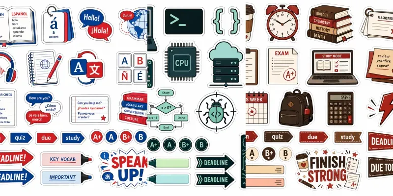 Study Planner Sticker Sheets generated by undefined