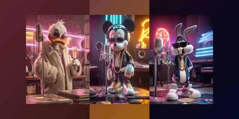 3d Rapper Cartoon Characters generated by undefined