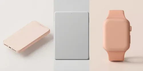 3D Minimalist Clay Device Mockups generated by leonardo