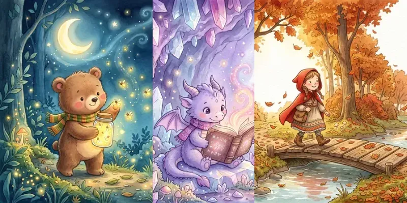 Cozy Watercolor Kids Storybook Art generated by undefined