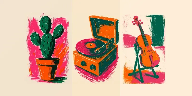 Vibrant Risobrush Color Block Art generated by undefined