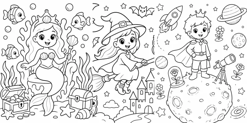 Kids Coloring Book Page Generator generated by undefined