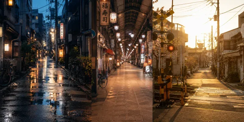 Japan Mood Quiet Osaka Nights generated by undefined