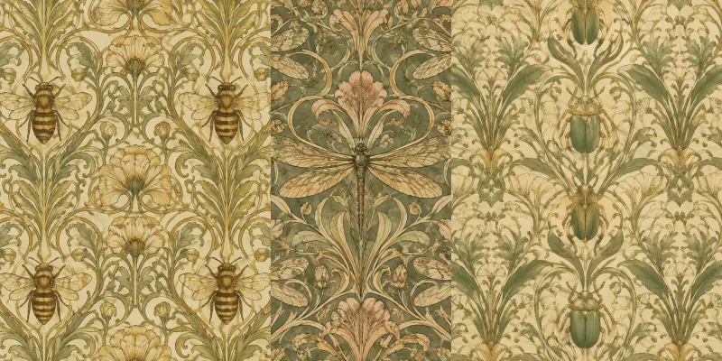 Art Nouveau Insect Pattern Generator generated by undefined
