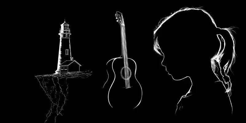 White On Black Silhouettes generated by undefined