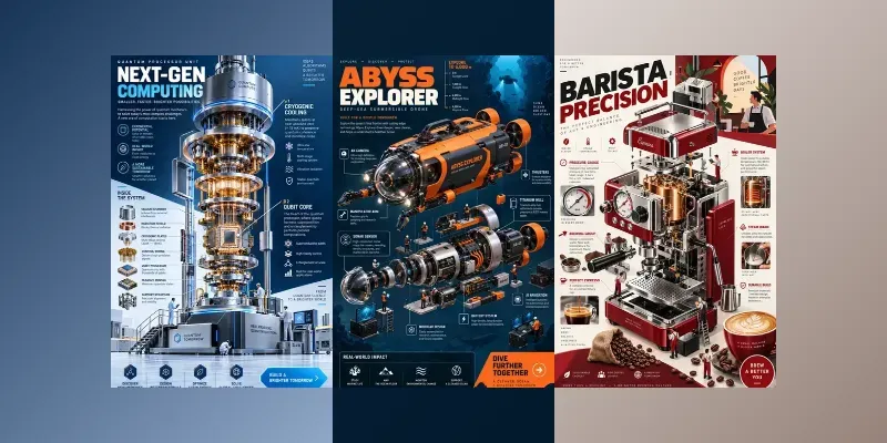 Isometric 3D Infographic Tech Posters