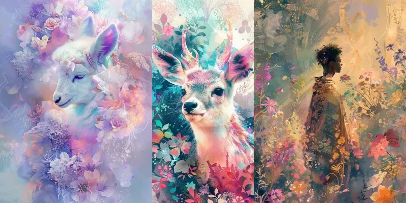 Ornate Pastelneon Fantasy Portraits generated by undefined