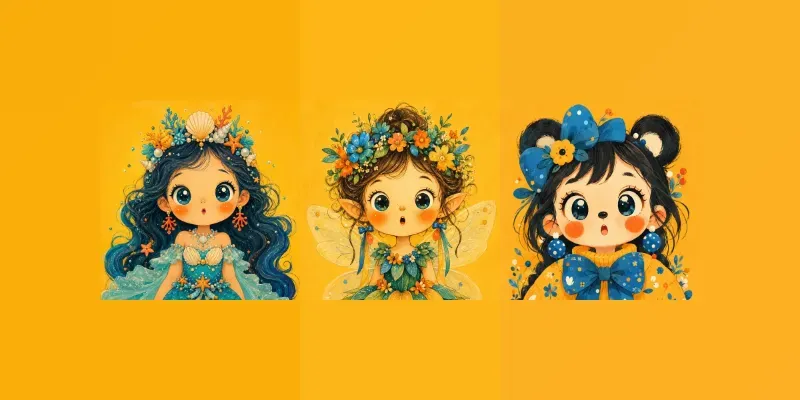 Cute Bigeyed Kawaii Portraits generated by undefined