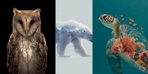 Animal Double Exposure Art Generator generated by midjourney