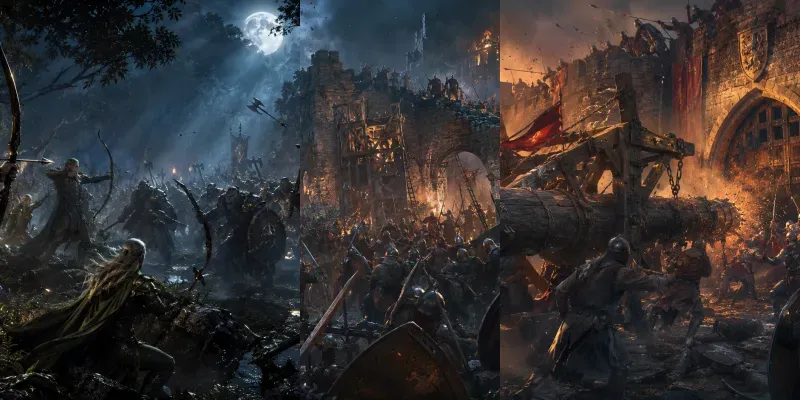 Epic Medieval Battle Scenes Dynamic generated by undefined