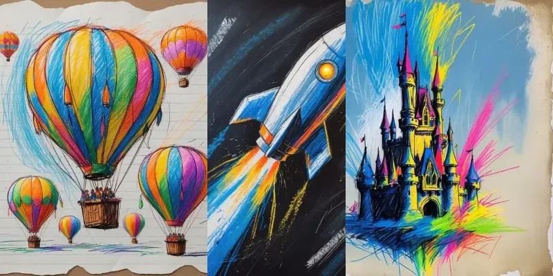 Crayon Doodle Sketches generated by undefined