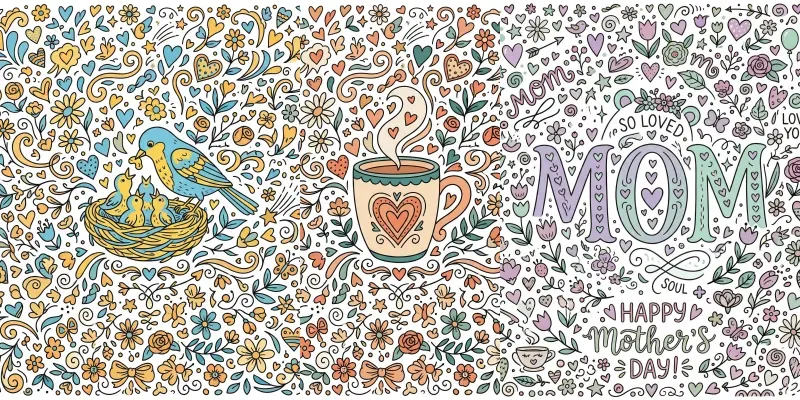 Mothers Day Doodle Art Creators generated by undefined