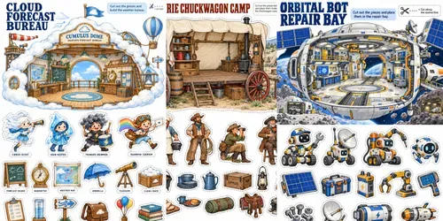 Doll House Printable Playsets Cute generated by chatgpt-image