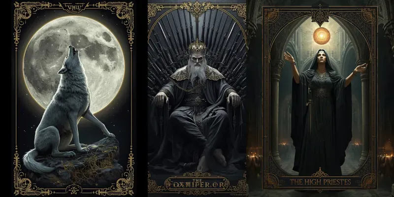 Dark Fantasy Tarot Card Art generated by undefined