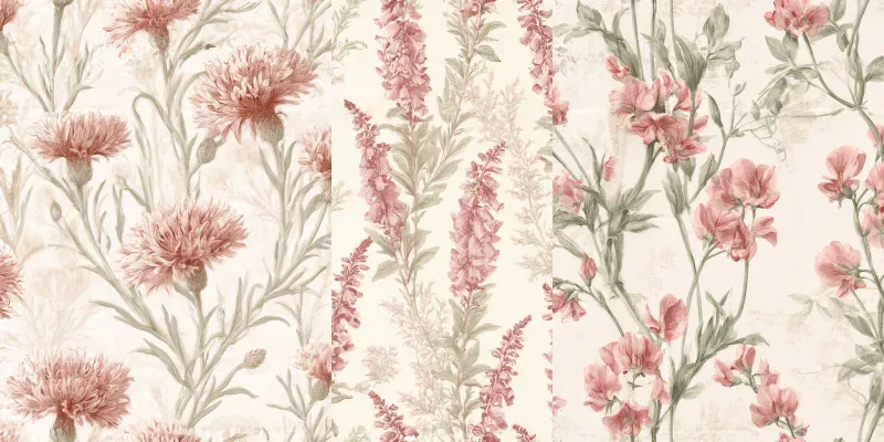 English Cottage Floral Backing Papers