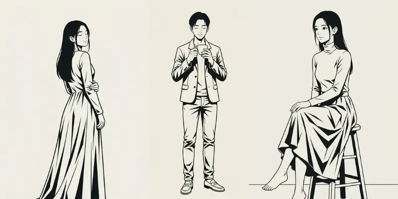 Contemporary Minimal Anime Linework generated by undefined