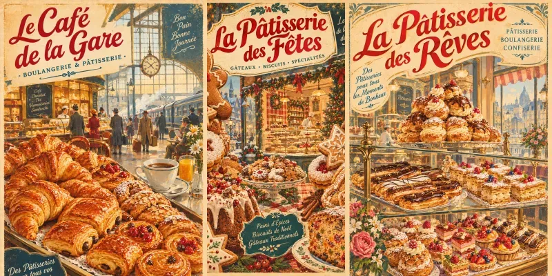 Vintage Bakery Sweet Treats Poster Art
