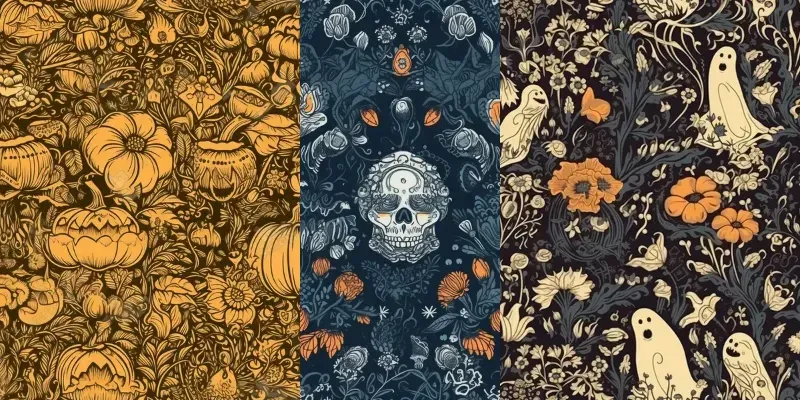 Halloween Botanical Patterns generated by undefined