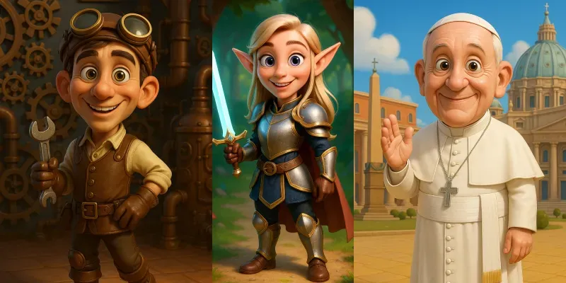 3D Caricature Images Of Any People generated by undefined