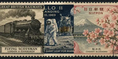 Vintage Postage Stamp Collections generated by chatgpt-image