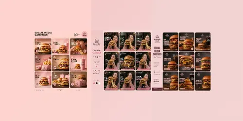 Burger Social Media Grid Campaigns generated by chatgpt-image