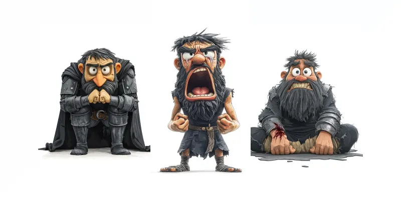 Dynamic 3D Warrior Illustrations generated by undefined