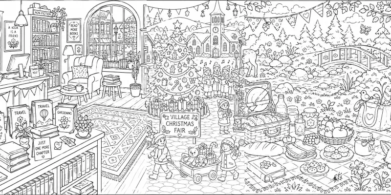 Scene Coloring Book Spreads generated by undefined