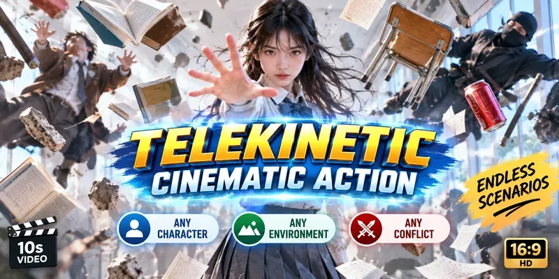 Telekinetic Cinematic Actions generated by undefined