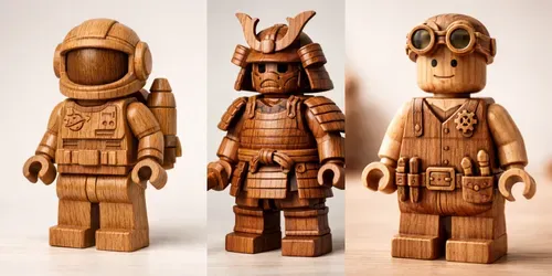 Wooden Lego Legends Collections generated by chatgpt-image