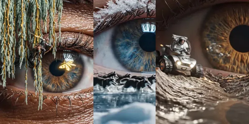 Surreal Miniature Eye Prompts generated by undefined