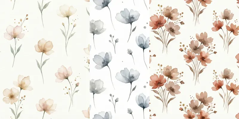 Seamless Watercolor Floral Pattern Prompts generated by undefined