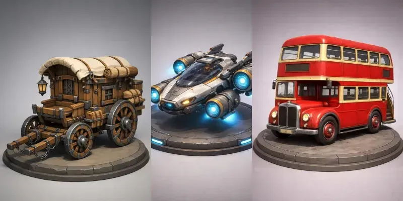3D Game Vehicles Assets generated by undefined