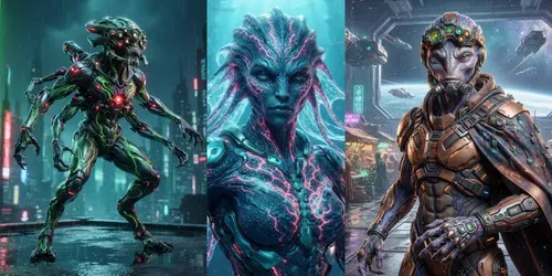 Multiversal Scifi Aliens generated by gemini-image