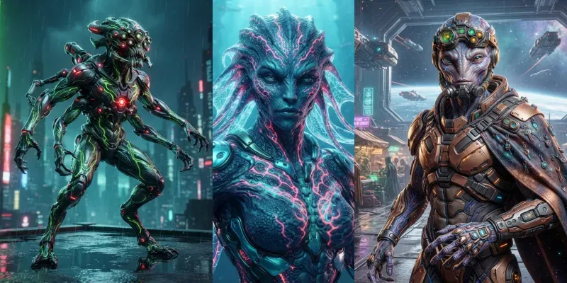 Multiversal Scifi Aliens generated by undefined